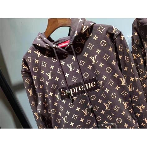 louis vuitton supreme red sweater|authentic louis vuitton supreme hoodie.